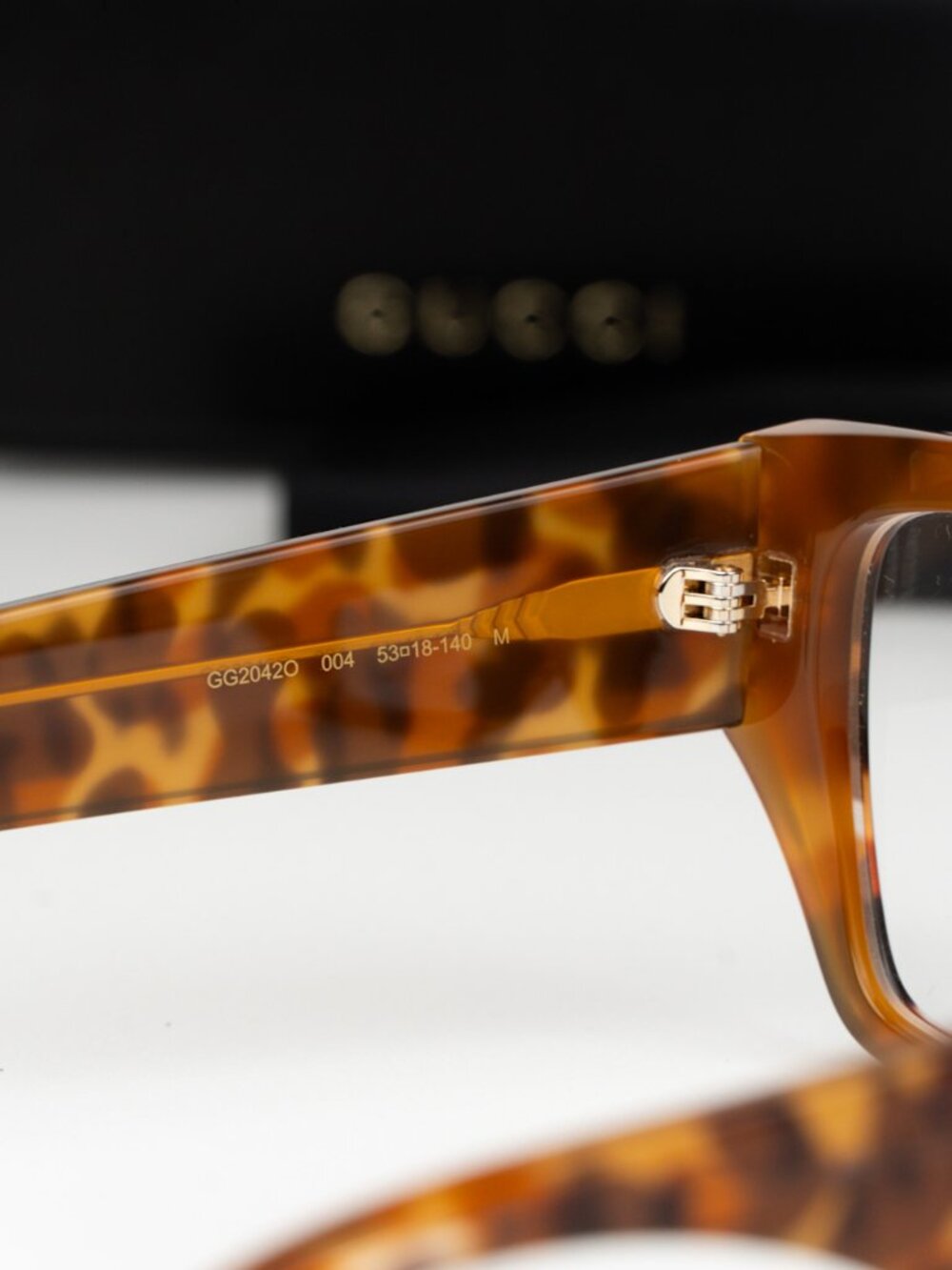 Gucci Women Eyeglasses Havana Demo Square GG2042O 004 NEW AUTHENTIC - Picture 5 of 7
